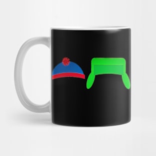 South Park Hats Worn by Kenny, Kyle, Stan, Eric Cartman, The Iconic Winter Hats, Comedy Central, Mug